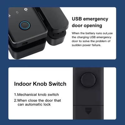 Glomarket Tuya Smart Glass Door Lock Biometryczny odcisk palca BLE Smart Electronic Lock Do Biura Szklane drzwi