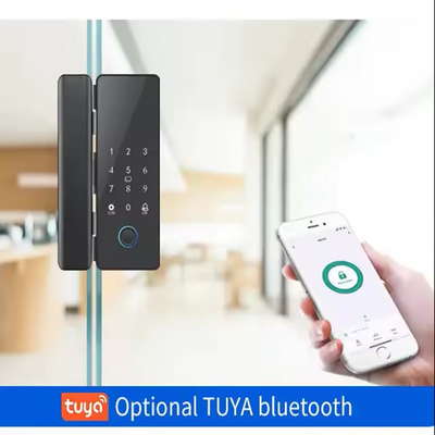 Glomarket Tuya Smart Glass Door Lock Biometryczny odcisk palca BLE Smart Electronic Lock Do Biura Szklane drzwi