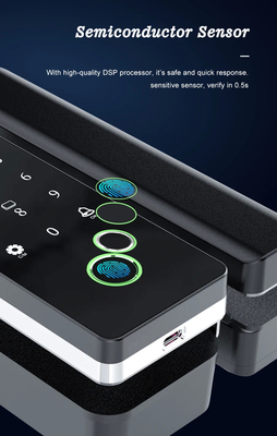 Glomarket Tuya Smart Glass Door Lock Biometryczny odcisk palca BLE Smart Electronic Lock Do Biura Szklane drzwi