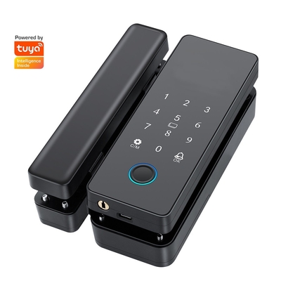 Glomarket Tuya Smart Glass Door Lock Biometryczny odcisk palca BLE Smart Electronic Lock Do Biura Szklane drzwi