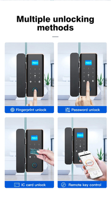 Glomarket Smart Glass Door Lock Wi-Fi Remote Control Tuya aplikacja Office Lock Card Digital Biometric Fingerprint Door Lock