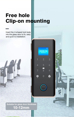 Glomarket Smart Glass Door Lock Wi-Fi Remote Control Tuya aplikacja Office Lock Card Digital Biometric Fingerprint Door Lock