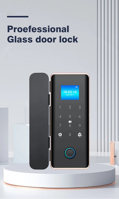Glomarket Smart Glass Door Lock Wi-Fi Remote Control Tuya aplikacja Office Lock Card Digital Biometric Fingerprint Door Lock