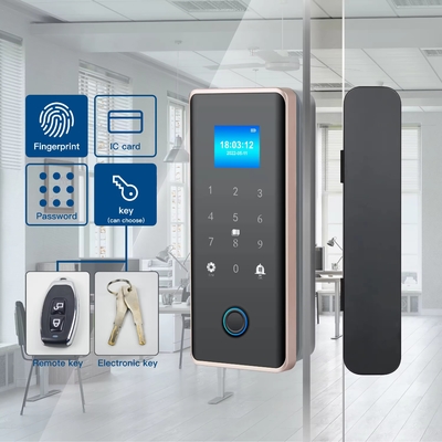 Glomarket Smart Glass Door Lock Wi-Fi Remote Control Tuya aplikacja Office Lock Card Digital Biometric Fingerprint Door Lock