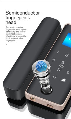 Glomarket Smart Glass Door Lock Wi-Fi Remote Control Tuya aplikacja Office Lock Card Digital Biometric Fingerprint Door Lock