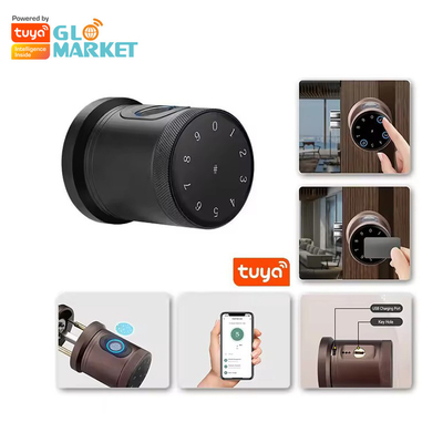 Glomarket Nowy styl Tuya App Control Smart Lock Door Odcisk palca Hasło Dom Hotel Apartament Elektroniczny Smart Door Knob Lock