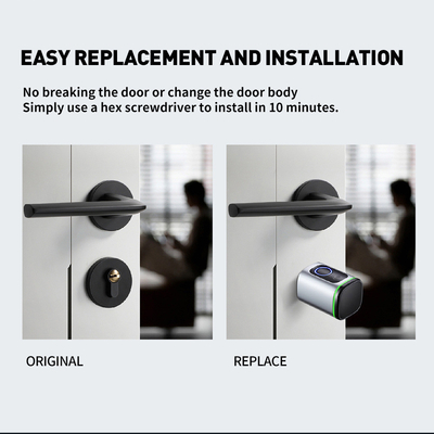 Glomarket Home Smart Door Lock Ttlock Smart Fingerprint Card Key Unlock Regulowalny Cylinder Euro Smart Lock Tuya App Door Lock