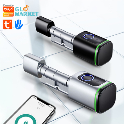 Glomarket Home Smart Door Lock Ttlock Smart Fingerprint Card Key Unlock Regulowalny Cylinder Euro Smart Lock Tuya App Door Lock