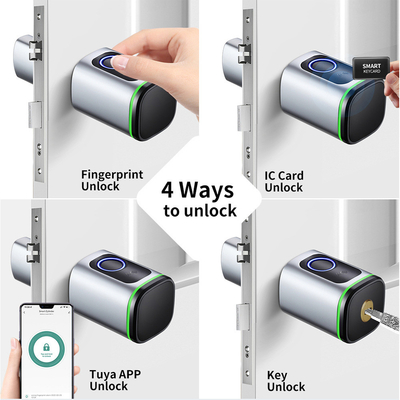 Glomarket Home Smart Door Lock Ttlock Smart Fingerprint Card Key Unlock Regulowalny Cylinder Euro Smart Lock Tuya App Door Lock