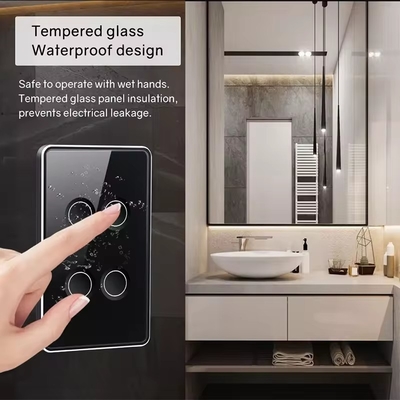 Glomarket Tuya Zigbee/wifi UE Szkło hartowane Konkawy przycisk dotykowy Przełącznik światła 1/2/3/4 Gang Wifi Przełącznik ścienny Praca z Google Alexa
