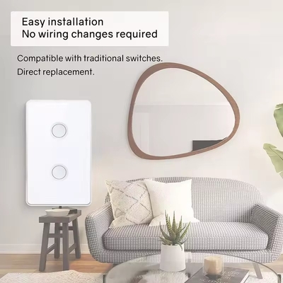 Tuya US Wifi/Zigbee szkło hartowane wklęsły przycisk dotykowy włącznik światła 1/2/3/4 Gang Wifi przełącznik ścienny