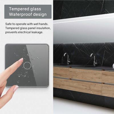 Glomarket Smart EU/UK 1-4Gang Wall Switch WIFI/Zigbee Glass Panel Light Switch Tuya Smart Switch Z Google Alexa