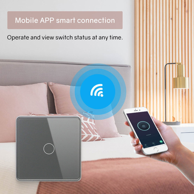 Glomarket Smart EU/UK 1-4Gang Wall Switch WIFI/Zigbee Glass Panel Light Switch Tuya Smart Switch Z Google Alexa