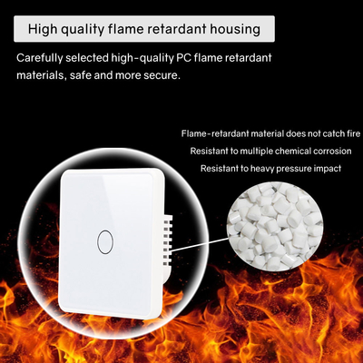 Glomarket Smart EU/UK 1-4Gang Wall Switch WIFI/Zigbee Glass Panel Light Switch Tuya Smart Switch Z Google Alexa