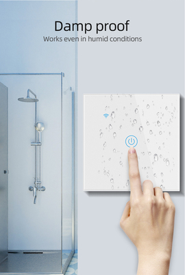 Glomarket UE 1/2/3/4 Gang Tuya Smart Switch Light Alexa Voice Control Touch Glass Wall Wireless WiFi Elektryczny przełącznik