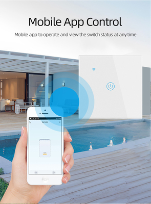 Glomarket UE 1/2/3/4 Gang Tuya Smart Switch Light Alexa Voice Control Touch Glass Wall Wireless WiFi Elektryczny przełącznik