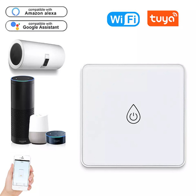 Glomarket Tuya Smart Glass Touch Button Wifi Smart Boiler Switch Alexa Voice Control EU Standard Heater Switch