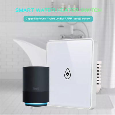 Glomarket Tuya Smart Glass Touch Button Wifi Smart Boiler Switch Alexa Voice Control EU Standard Heater Switch