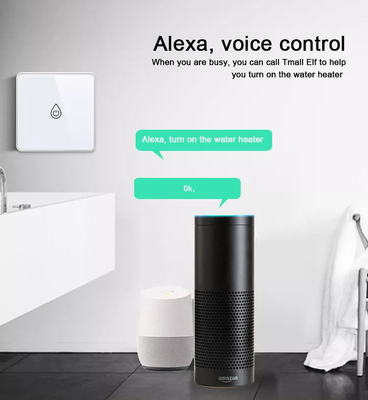 Glomarket Tuya Smart Glass Touch Button Wifi Smart Boiler Switch Alexa Voice Control EU Standard Heater Switch