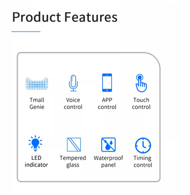 Inteligentny przełącznik zasłony Wi-Fi / Zigbee Voice Control Google Assistant Inteligentny standardowy ekran dotykowy UE APP Przełącznik drzwi garażowych