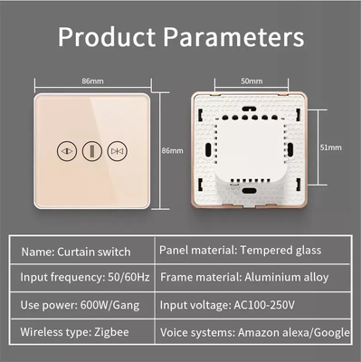 Inteligentny przełącznik zasłony Wi-Fi / Zigbee Voice Control Google Assistant Inteligentny standardowy ekran dotykowy UE APP Przełącznik drzwi garażowych