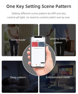Glomarket Tuya Inteligentny przełącznik Wi-Fi Bezprzewodowy szklany panel kryształowy Dotykowy ścienny Inteligentny przełącznik Ściemniacz Wi-fi Światło dla inteligentnego domu