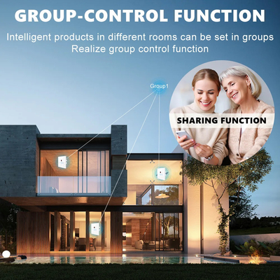 Glomarket Tuya Wi-Fi Fan Light Switch Touch 3 w 1 Switch 5 Prędkość regulacji Sufit Fan Switch For Alexa Google Home