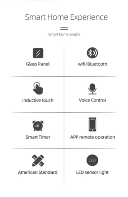 Glomarket Smart Home Remote Voice Control Panel dotykowy Grzejnik wody Przełącznik Tuya Bezprzewodowy Przełącznik Wi-Fi