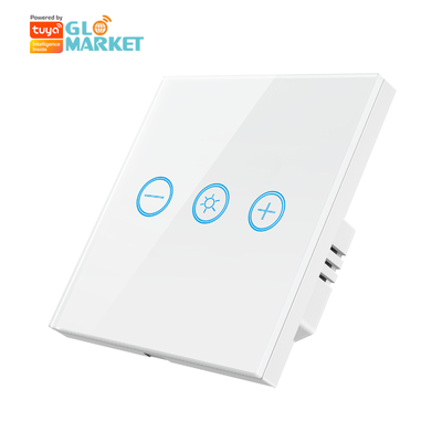 Glomarket Szklany panel dotykowy Tuya Żarówka Wi-Fi Bezprzewodowa zdalna regulowalna światło przyciemniacz dotykowy Smart Switch dla żarówek