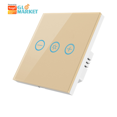 Glomarket Szklany panel dotykowy Tuya Żarówka Wi-Fi Bezprzewodowa zdalna regulowalna światło przyciemniacz dotykowy Smart Switch dla żarówek