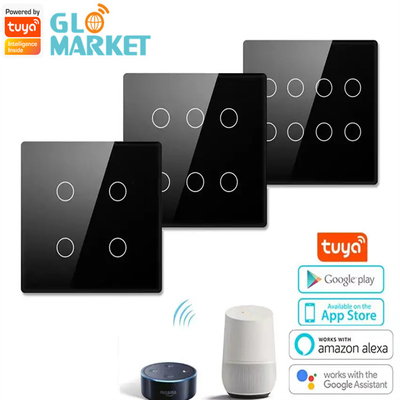 Glomarket Smart Wifi Brazylia 118*124 Przełącznik Praca z asystentem Google Alexa Tuya Smart Light Switch dla domu