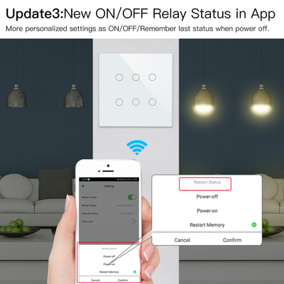 Glomarket Smart Wifi Brazylia 118*124 Przełącznik Praca z asystentem Google Alexa Tuya Smart Light Switch dla domu
