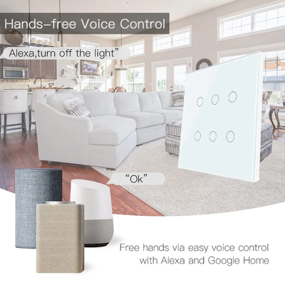 Glomarket Smart Wifi Brazylia 118*124 Przełącznik Praca z asystentem Google Alexa Tuya Smart Light Switch dla domu