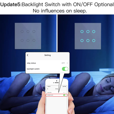Glomarket Smart Wifi Brazylia 118*124 Przełącznik Praca z asystentem Google Alexa Tuya Smart Light Switch dla domu