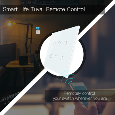 Glomarket Smart Wifi Brazylia 118*124 Przełącznik Praca z asystentem Google Alexa Tuya Smart Light Switch dla domu
