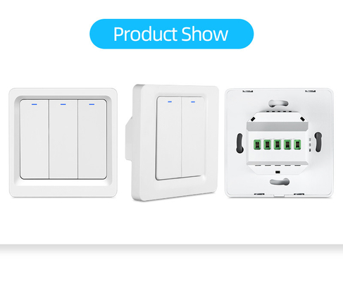 Glomarket Tuya WiFi Zigbee Smart Light Switch Push Button Wall Switch 1/2/3 Gang Praca z Alexa Google Home