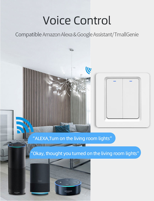 Glomarket Tuya WiFi Zigbee Smart Light Switch Push Button Wall Switch 1/2/3 Gang Praca z Alexa Google Home