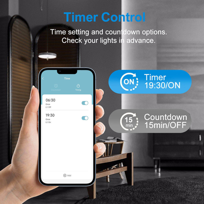 Glomarket Tuya Wifi Smart Wall Light Switch 1/2/3 Gang Support Voice/app/touch Control Z Ekranem Wyświetlania Temperatury