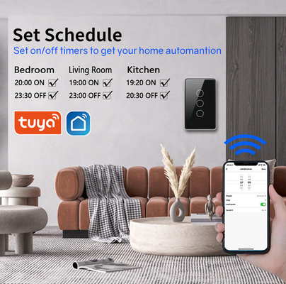 Glomarket Tuya Smart Switch Wi-Fi US Elektryczny przełącznik ścienny Google Home Alexa Light Lamp Touch Switch App Control