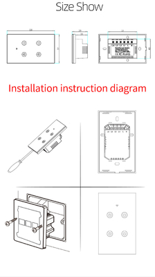 Glomarket Nowy Design Produkty Tuya Smart Wifi Przełącznik ścienny Us Standardowy Panel dotykowy ze szkła Światło Przełącznik obsługa aplikacja sterowanie zdalne