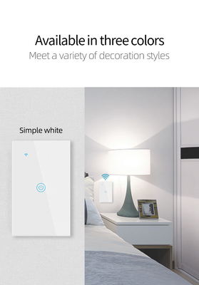 Glomarket Nowy Design Produkty Tuya Smart Wifi Przełącznik ścienny Us Standardowy Panel dotykowy ze szkła Światło Przełącznik obsługa aplikacja sterowanie zdalne