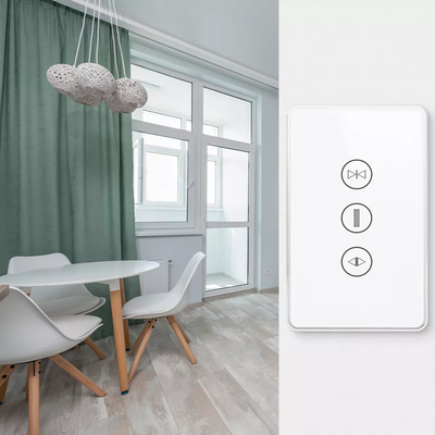 Glomarket Us Standard Tuya Wifi Inteligentny przełącznik kurtyny Przycisk dotykowy Sterowanie głosem Inteligentny przełącznik migawki Alexa Google Home