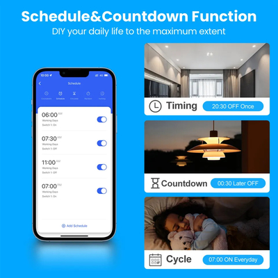 Glomarket Smart Wifi Brazil Standard Smart Home Tuya Smart 4 Gang Switch And Socket Wifi Smart Wall Socket Praca z Alexa