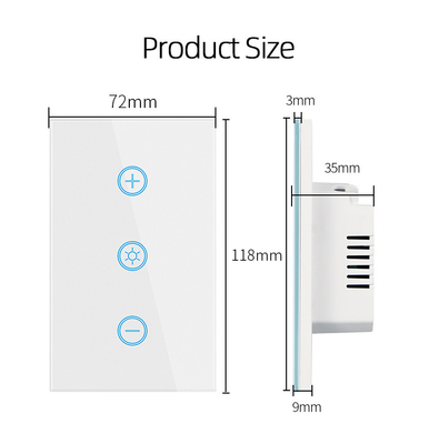 Glomarket US Standard Dimmer Wireless Switch Elektryczny Smart Switch Inteligentny Wall Dimmer Light Switch Inteligentna domowa automatyka