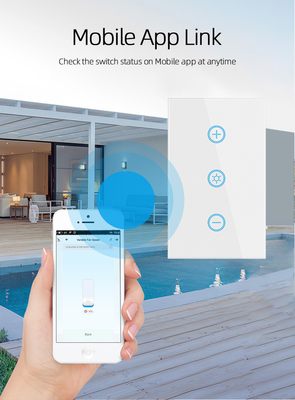 Glomarket US Standard Dimmer Wireless Switch Elektryczny Smart Switch Inteligentny Wall Dimmer Light Switch Inteligentna domowa automatyka