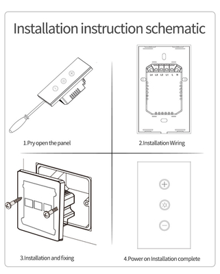 Glomarket US Standard Dimmer Wireless Switch Elektryczny Smart Switch Inteligentny Wall Dimmer Light Switch Inteligentna domowa automatyka