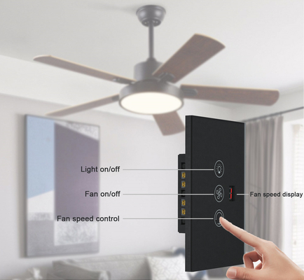 Glomarket Tuya Wifi Smart Fan Switch Tuya Smart Switch Fan Speed Light On Off Voice Control Control Switch Standard UE / USA