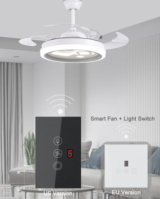 Glomarket Tuya Wifi Smart Fan Switch Tuya Smart Switch Fan Speed Light On Off Voice Control Control Switch Standard UE / USA