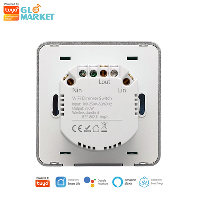 Glomarket Smart Home Dimmer Switch Tuya Zigbee Voice Control Knob Dimming Reguluj jasność za pomocą cyfrowego wyświetlacza