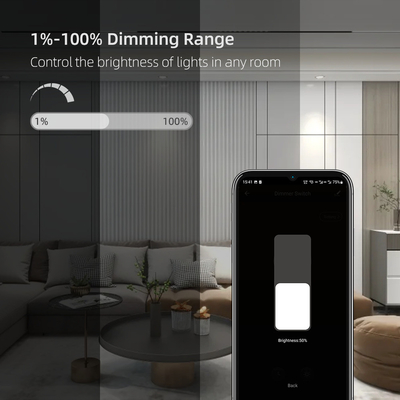 Glomarket Smart Home Dimmer Switch Tuya Zigbee Voice Control Knob Dimming Reguluj jasność za pomocą cyfrowego wyświetlacza